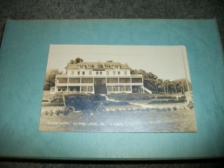 Real Photo Postcard Rppc - Oaks Hotel Clear Lake,  Iowa Circa 1905