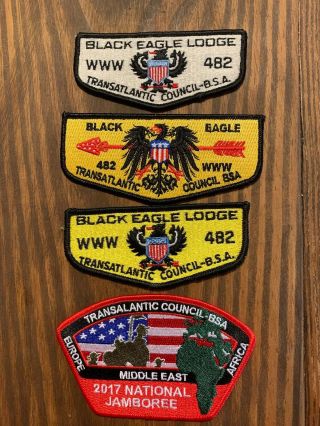 Oa Bsa Black Eagle Lodge 482,  Transatlantic Council Lodge Flaps