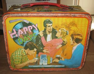 Happy Days Fonzie 1976 Vintage Metal Lunch Box,  No Thermos
