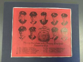 Michigan State Police Trooper Antique 1951 Post Christmas Card.  Jonesville Post