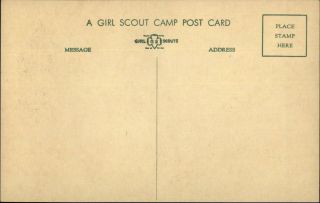 Girl Scouts Camp Comic Postcard - Woken Up From Sleeping 2