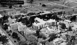 Tallahassee Florida State College For Women Aerial View Antique Postcard K105927