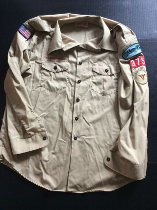 Boy Scouts Of America Official Uniform Shirt Adult 2xl With Badges L/s
