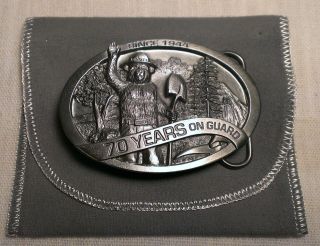 Smokey Bear 2014 70th Anniversary Collectible Belt Buckle Limited Edition