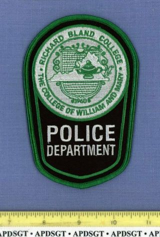 Richard Bland College Of William & Mary Virginia School Campus Police Patch