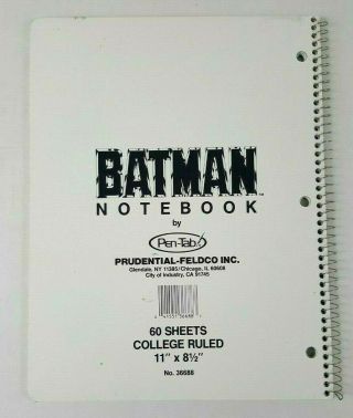 BATMAN NOTEBOOK,  3 FOLDERS VTG 80 ' s 1989 Tim Burton DC Comics RARE Superhero 3