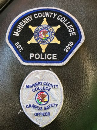 Mchenry County College Police Patch And Badge Patch,  Illinois