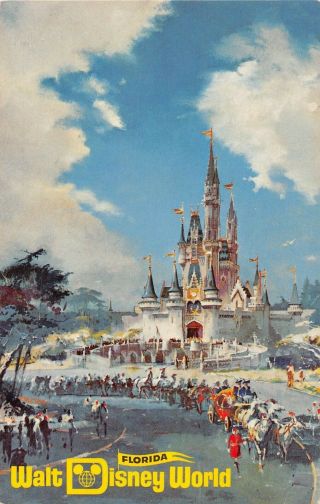 Disney World Postcard Pre Opening Cinderella 