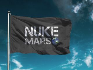 Nuke Mars Flag,  Spacex,  Roadster,  Elon Musk,  Tesla,  Falcon Heavy
