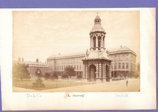 Dublin University Ireland Vintage Old Photo On Card 11x17cm Ll