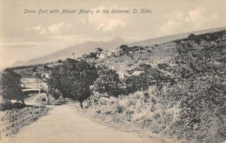 St.  Kitts,  Bwi,  Stone Fort & Mount Misery In Background,  Losada Pub C 1904 - 14