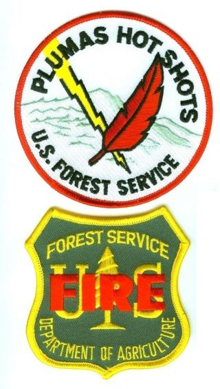 Forest Fire Fighter Plumas Hot Shots Us Forest Service Firefighter 2 - Patch Set