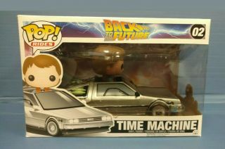 Back To The Future Funko Pop Rides: Time Machine Marty In Delorean 02 Vaulted