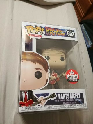 Marty Mcfly (with Guitar) Funko Pop With Pop Protector