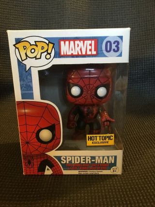 Pop Marvel Spiderman 03 Hot Topic Exclusive