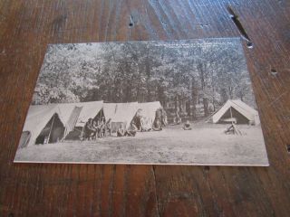 Ca 1915 Boy Scouts Camp Postcard Rogers Mills Pa Indian Creek Valley Ry Unposted