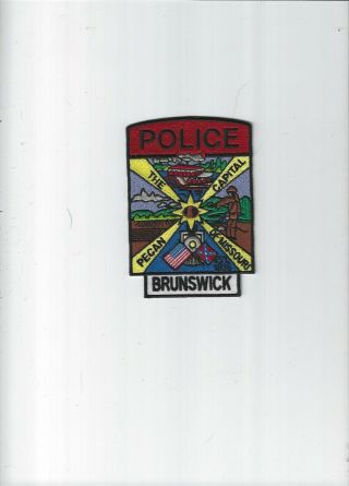 Brunswick Missouri Police Patch Civil War Pecan Capital
