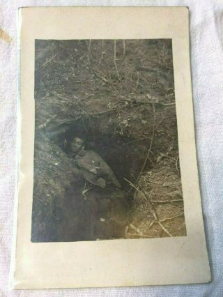 Vtg Rppc World War I Wwi Military Soviet Russian Dead Soldier 1918 Photo Nr