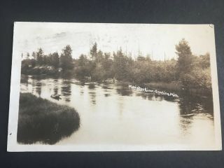 Manistee River Grayling Michigan Mi Vintage Postcard Rppc