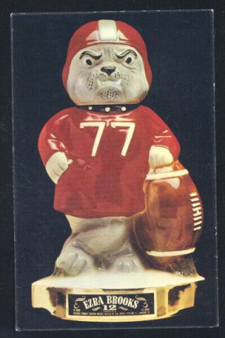 University Of Georgia Bulldogs Football Mascot Ezra Brooks Vintage Postcard