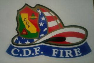 3 Wildland Firefighter Fire Helmet Sticker Decals Blm Forest Service Calfire Cdf