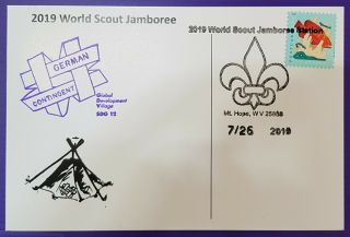 24th World Scout Jamboree 2019 / Postmark On Usps Official Postcard And Germany