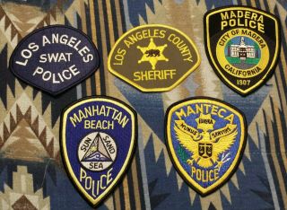 10 California Police Sheriff Patches