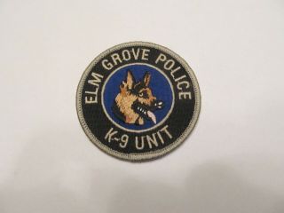Wisconsin Elm Grove Police K - 9 Unit Patch