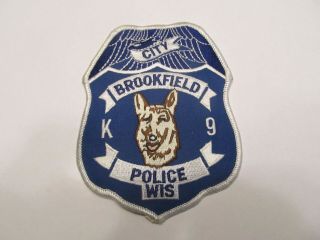 Wisconsin Brookfield Police K - 9 Unit Patch