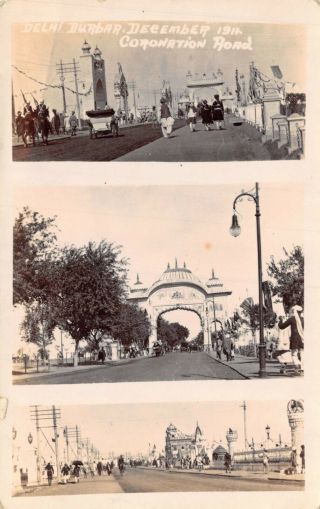 India 1911 Delhi Coronation Durbar Coronation Road In Camp 3 Images Photo Card
