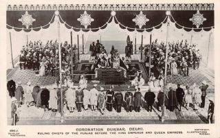 India 1911 Delhi Coronation Durbar Ruling Chiefs Of Punjab King Emperor & Queen