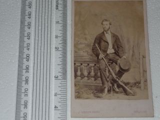 Victorian Cdv,  Man Sitting,  Belfast N Ireland