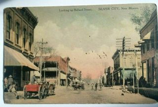 Silver City,  Nm Looking Up Bullard Street Vintage Postcard,  Mexico,  N.  M.
