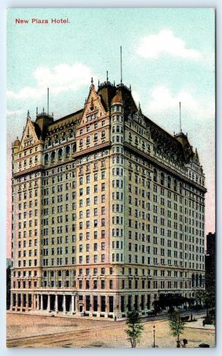 Postcard Ny York City Plaza Hotel Vintage View E4