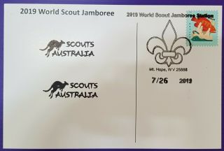 24th World Scout Jamboree 2019 Postmark On Usps Official Postcard And Australia