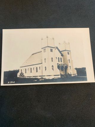 Vintage Rppc Church Topeka Kansas Real Photo Postcard Old