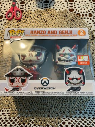 E3 2019 Funko Pop Overwatch Hanzo And Genji 2 Pack Limited Edition