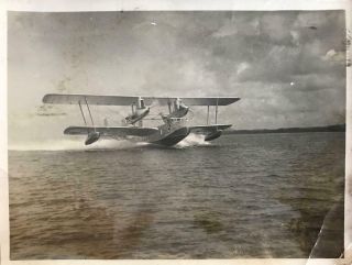 Photograph 1930s Sea Plane In China Sea