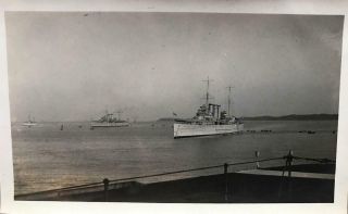 1930s Photograph Royal Navy Ships At Wei - Hai - Wei China