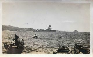 1930s Photograph Royal Navy Hms Hermes At Wei - Hai - Wei China