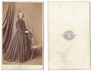 Cdv Victorian Lady With Hair Ringlets Carte De Visite By Ritchie Of Edinburgh