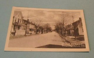 1920 Era Main Street Wellsville Pennsylvania Rppc Real Photo Postcard Travel