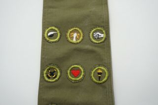 Vintage Boy Scout Sash with 15 Merit Badges 4