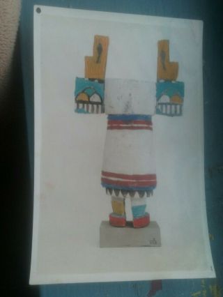 Antique Photograph Photo Native American Art Hand - Colored Rare Unusual Spiritual