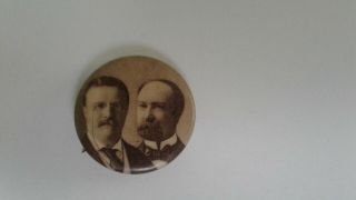 1904 Roosevelt Fairbanks Presidential Jugate Pin