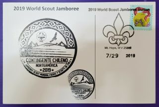 24th World Scout Jamboree 2019 / Postmark On Usps Official Postcard And Chile