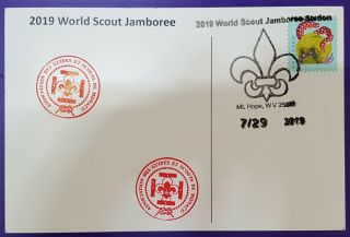 24th World Scout Jamboree 2019 / Postmark On Usps Official Postcard And Monaco