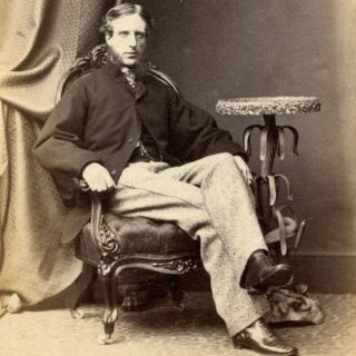 1860s Handsome Man Relaxed Pose Cdv Photo Carte De Visite Liverpool Victorian