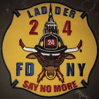 York Fire Department Ladder 24 Company Patch Nyc Fdny