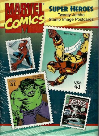 Marvel Comics Heroes Twenty (20) Jumbo Stamp Image Postcards Usps 2008